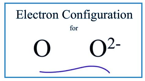 electron configuration of oxide ion